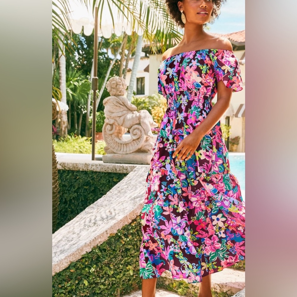Lilly Pulitzer Ellabell midi dress NWT Large - Picture 6 of 10